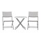 Flash Furniture Rouen 3-Pc Foldable French Bistro Set, PE Rattan Back, Seat and Table Top, Gray/White w/Steel Frame FV-FWA085-GRYWHT-GRY-GG - alternate 1